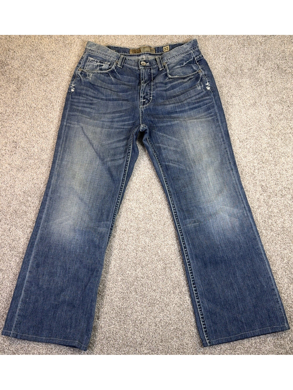BKE Denim Tyler Jeans Men's 33x29 Blue Straight Leg Mid Wash Relaxed Fit‎ Denim